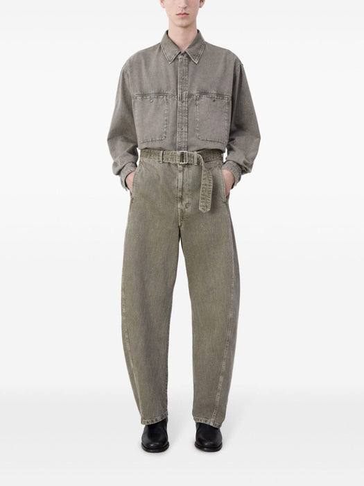 belted straight-leg jeans PA326 LD1017GR629 LEMAIRE 