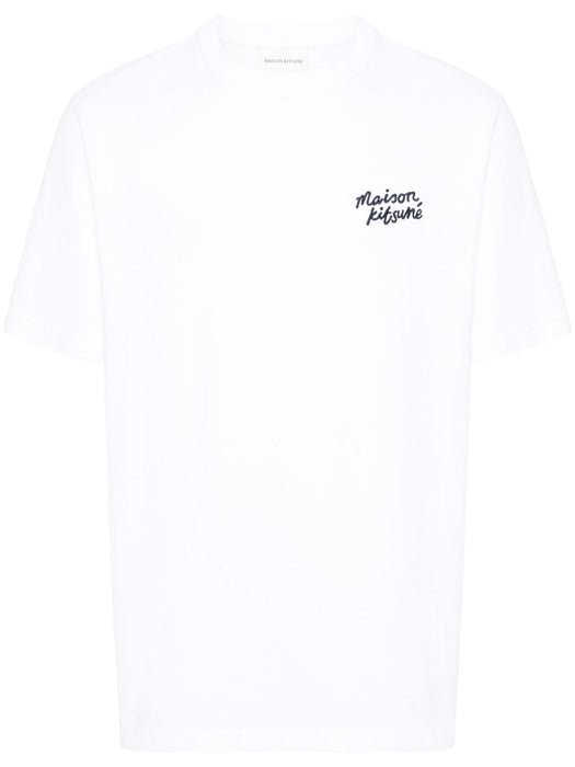 embroidered-logo cotton T-shirt MM00126KJ0118 M186 MAISON KITSUNE 