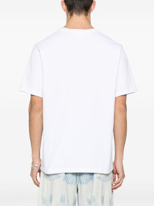 embroidered-logo cotton T-shirt MM00126KJ0118 M186 MAISON KITSUNE 
