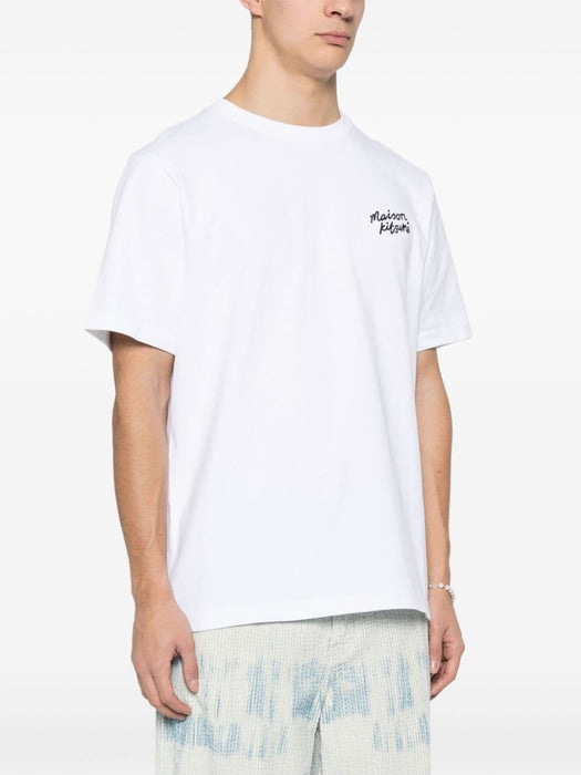 embroidered-logo cotton T-shirt MM00126KJ0118 M186 MAISON KITSUNE 