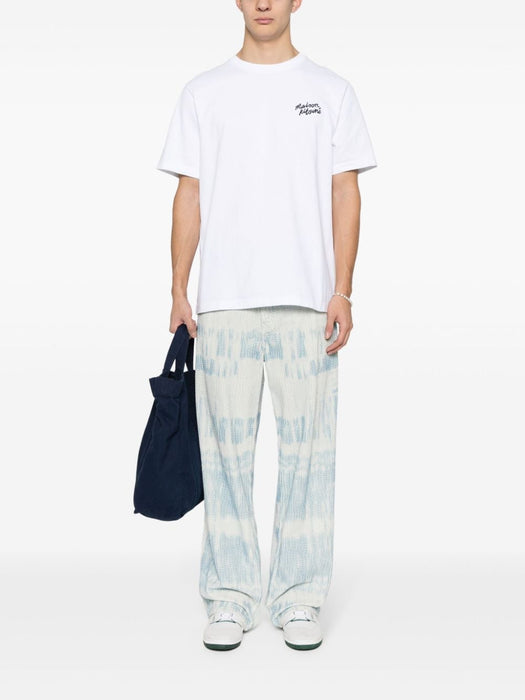 embroidered-logo cotton T-shirt MM00126KJ0118 M186 MAISON KITSUNE 
