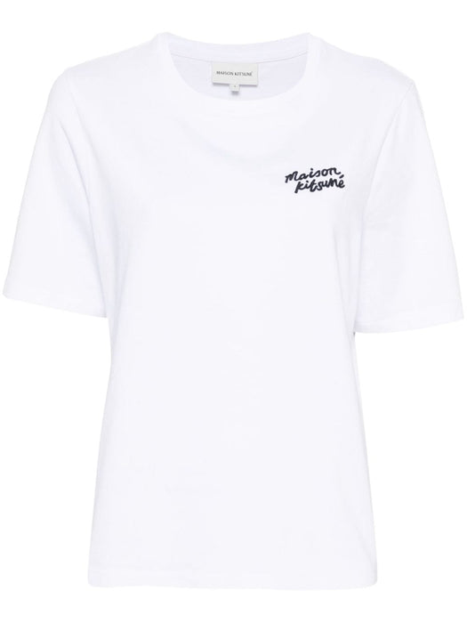 logo-embroidered cotton T-shirt MW00126KJ0119 M186 MAISON KITSUNE 