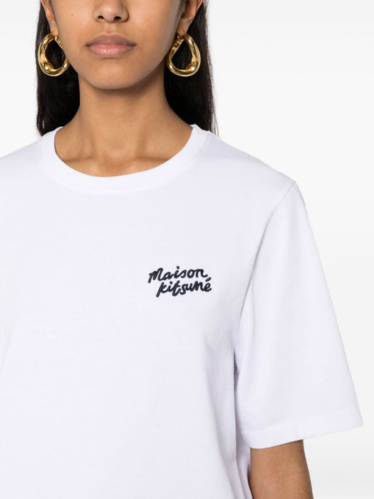logo-embroidered cotton T-shirt MW00126KJ0119 M186 MAISON KITSUNE 