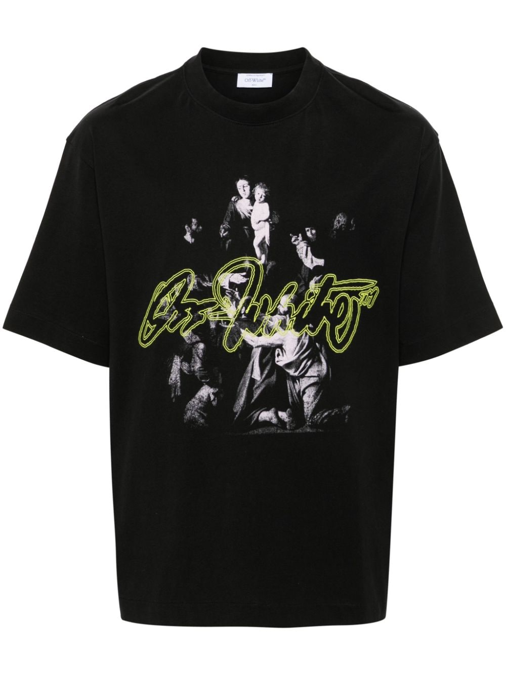 Script Mary Skate T-Shirt OMAA120F24JER0081084 BLACK MULTICOLOR OFF-WHITE 