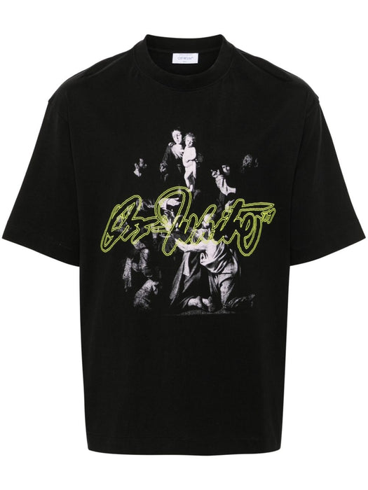 Script Mary Skate T-Shirt OMAA120F24JER0081084 BLACK MULTICOLOR OFF-WHITE 