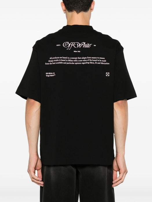 Script Mary Skate T-Shirt OMAA120F24JER0081084 BLACK MULTICOLOR OFF-WHITE 