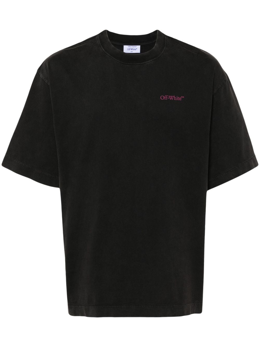 Bacchus Skate T-shirt OMAA120F24JER00A1068 BLACK FUSHSIA OFF-WHITE 