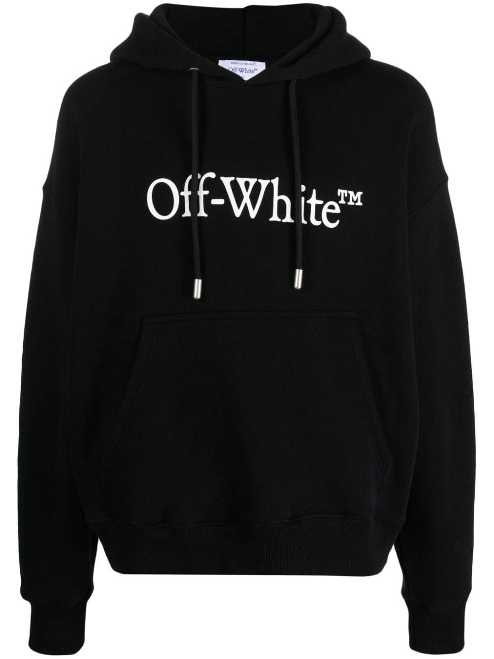 Big Bookish Skate cotton hoodie<BR/> OMBB085C99FLE0121001 BLACK WHITE OFF-WHITE 