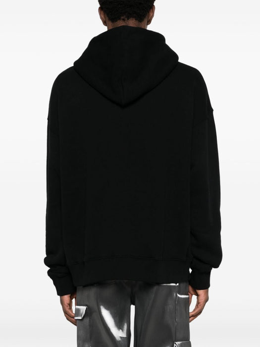 Big Bookish Skate cotton hoodie<BR/> OMBB085C99FLE0121001 BLACK WHITE OFF-WHITE 