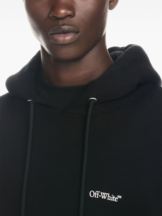 Windy Arrow hoodie OMBB085F24FLE0091001 BLACK WHITE OFF-WHITE 