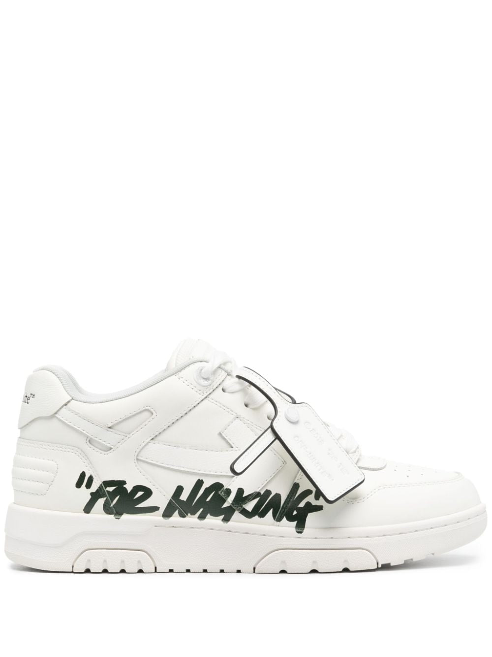 Out Of Office "For Walking" leather sneakers OMIA189C99LEA0120110 WHITE BLACK OFF-WHITE 