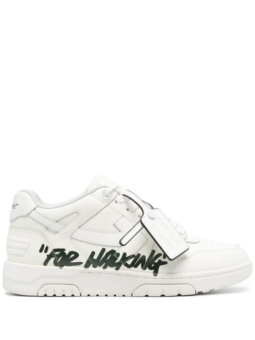 Out Of Office "For Walking" leather sneakers OMIA189C99LEA0120110 WHITE BLACK OFF-WHITE 