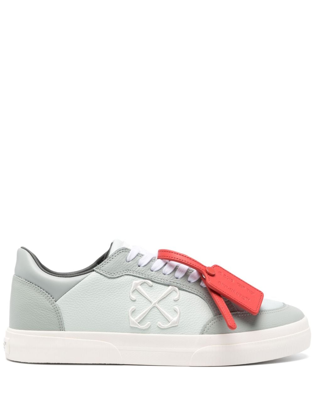 New Low Vulcanized sneakers OMIA293F24LEA0014903 LEA GREYISH GREEN OFF-WHITE 