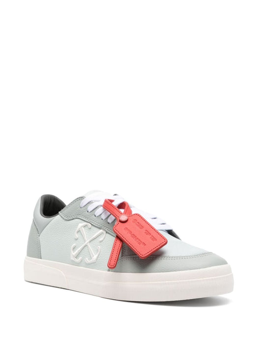 New Low Vulcanized sneakers OMIA293F24LEA0014903 LEA GREYISH GREEN OFF-WHITE 