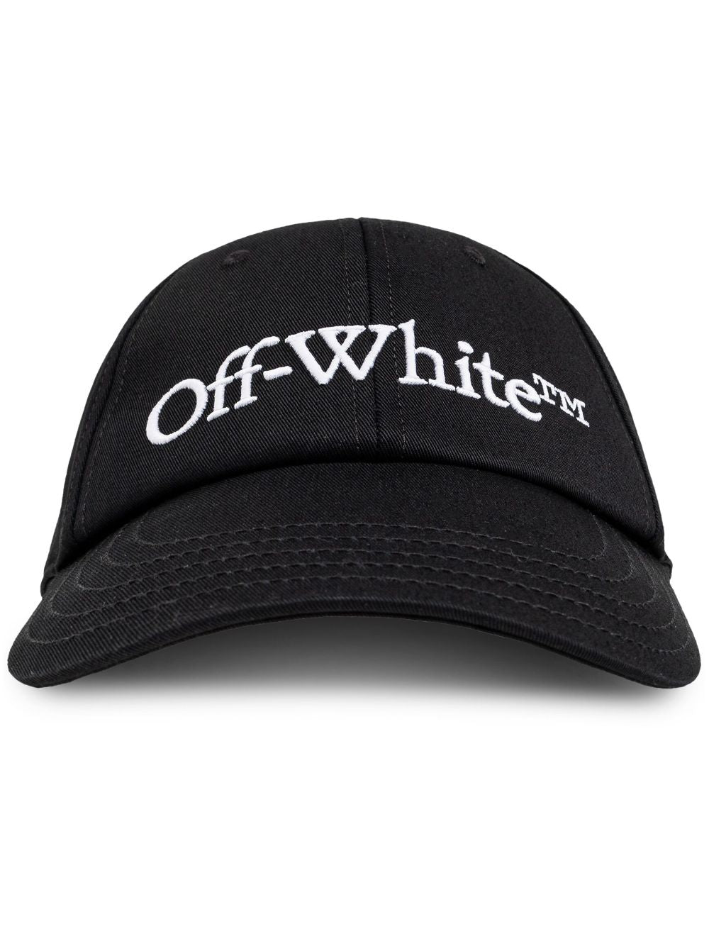 logo-embroidered cotton baseball cap OMLB069C99FAB0021001 BLACK WHITE OFF-WHITE 