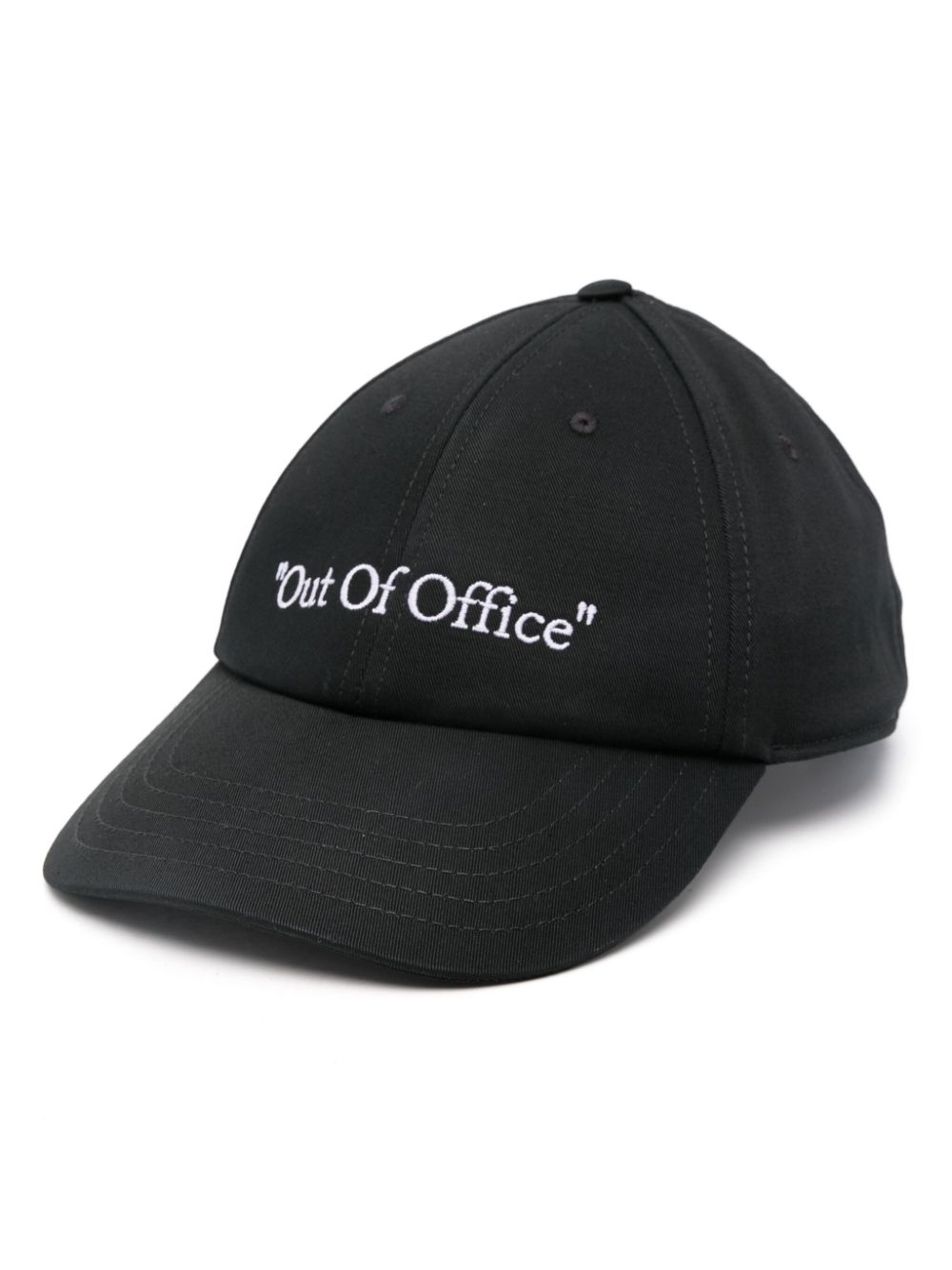 Out Of Office baseball cap OMLB069F24FAB0091001 BLACK WHITE OFF-WHITE 