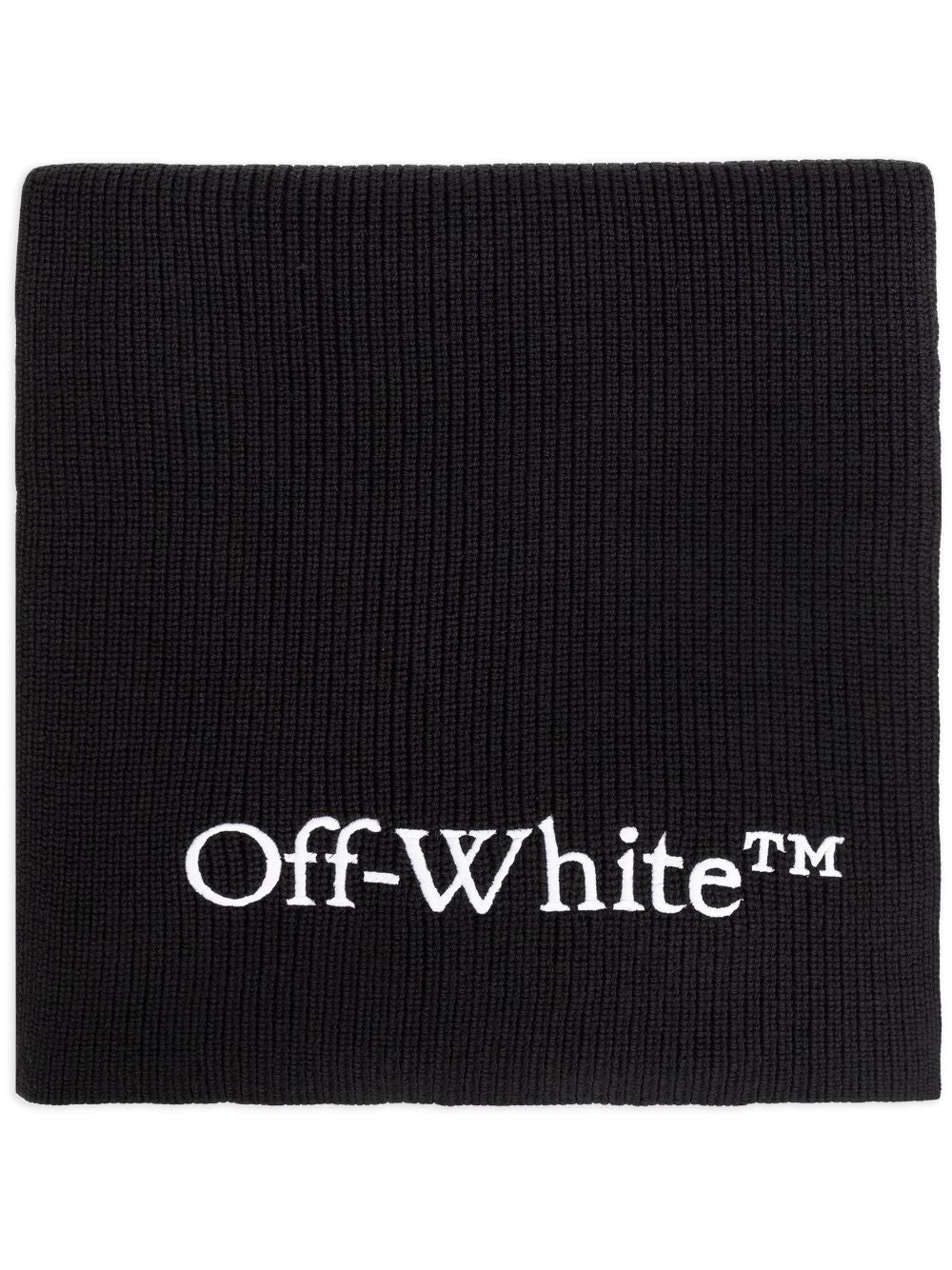 Bookish scarf OMMA052C99KNI0011001 BLACK WHITE OFF-WHITE 