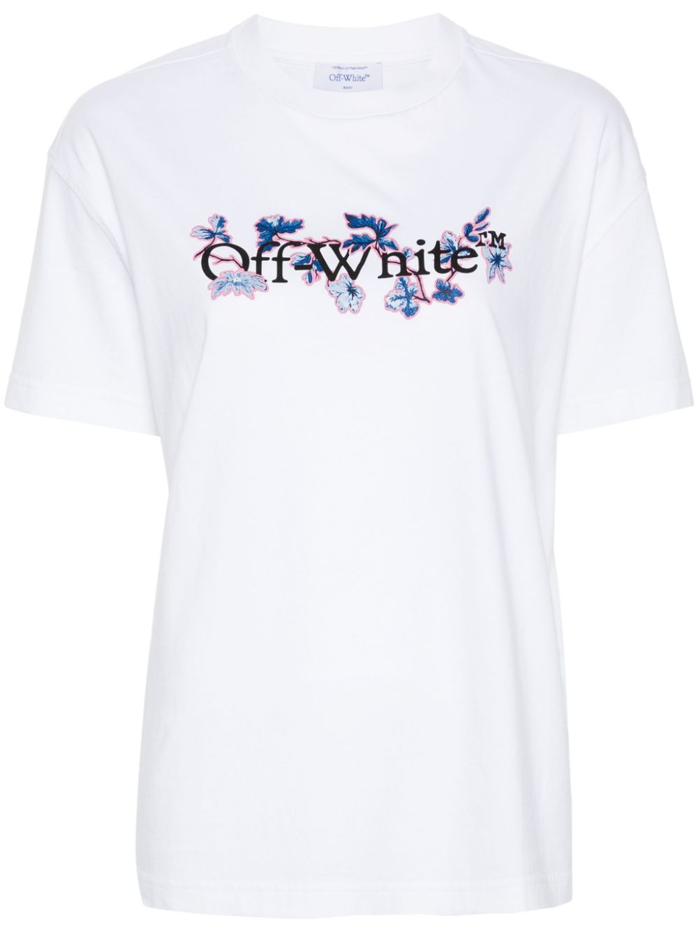 logo-print cotton T-shirt OWAA089F24JER0030184 WHITE MULTICOLOR OFF-WHITE 