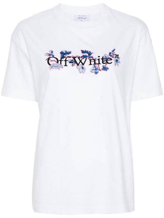 logo-print cotton T-shirt OWAA089F24JER0030184 WHITE MULTICOLOR OFF-WHITE 