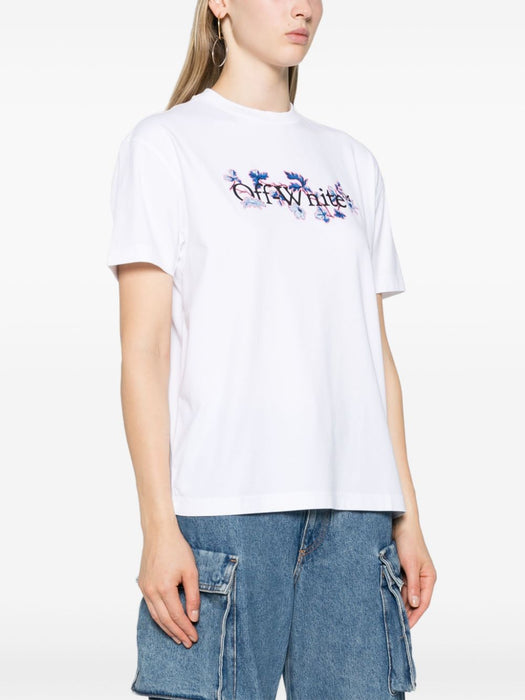 logo-print cotton T-shirt OWAA089F24JER0030184 WHITE MULTICOLOR OFF-WHITE 