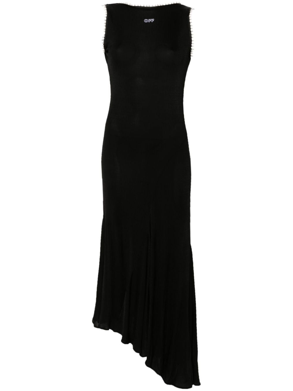 logo-embroidered dress OWDB505F24JER0011001 BLACK WHITE OFF-WHITE 