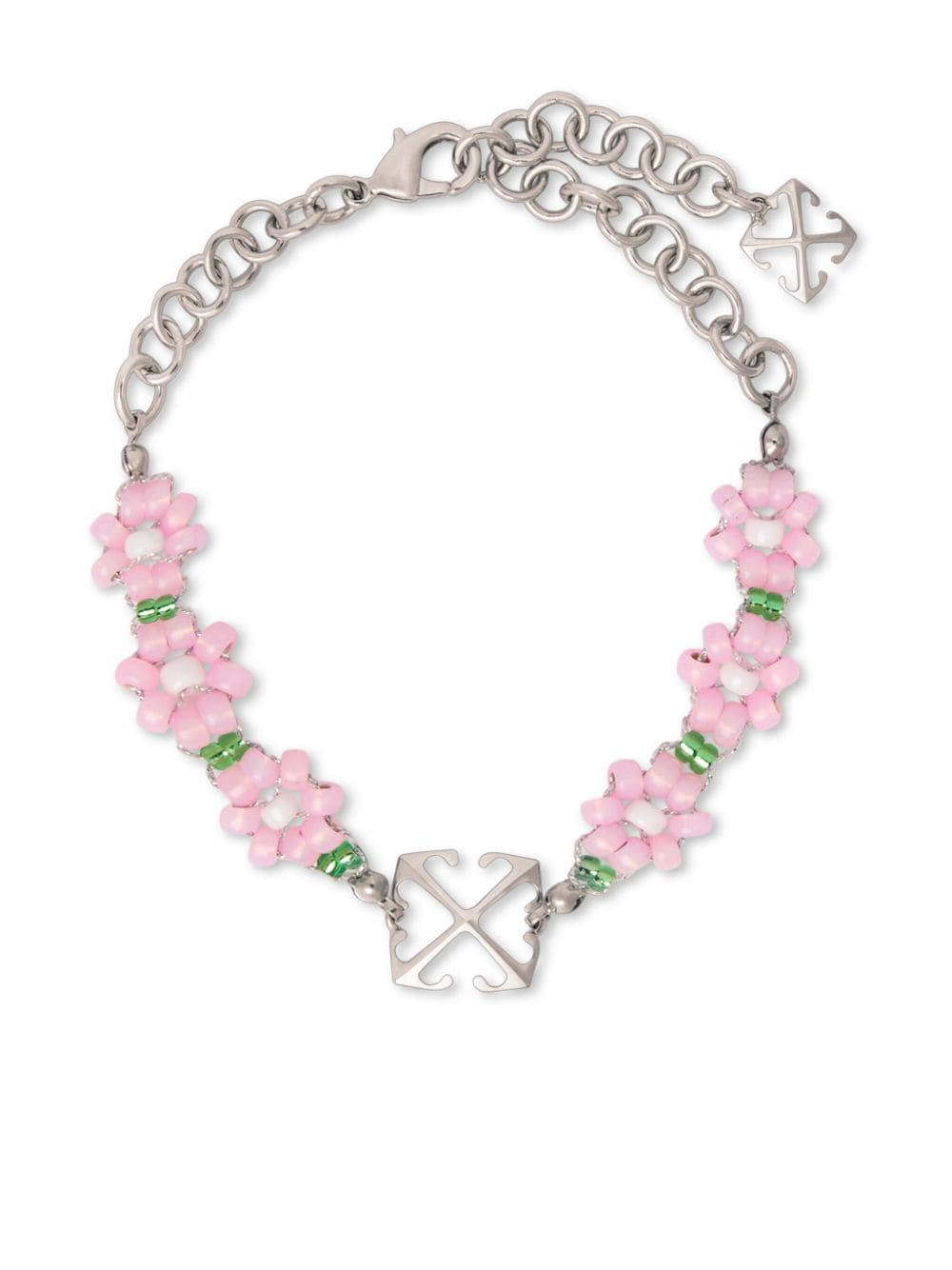 flower-bead Arrow bracelet OWOA12CF24PLA0013072 PINK SILVER OFF-WHITE 