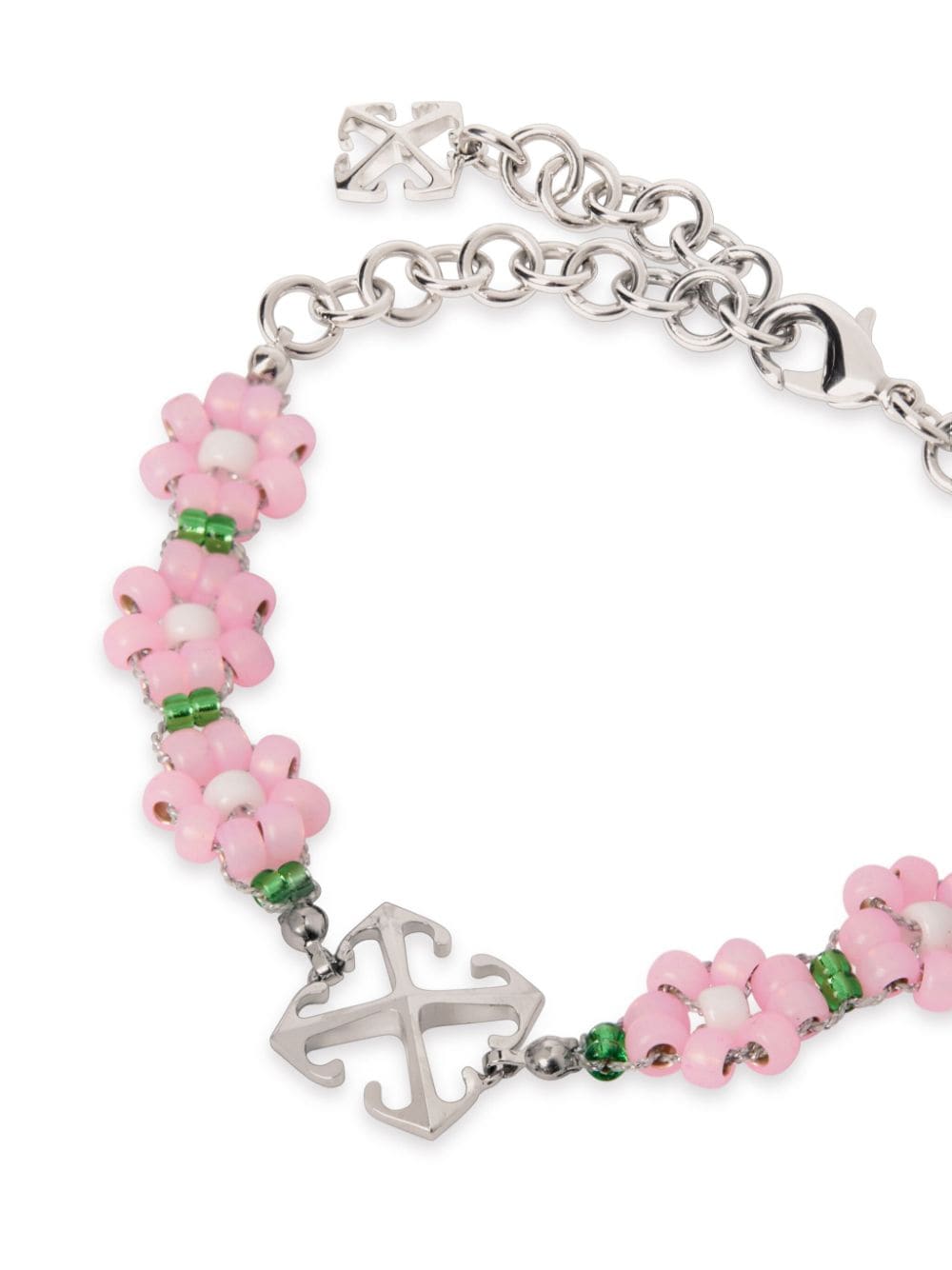 flower-bead Arrow bracelet OWOA12CF24PLA0013072 PINK SILVER OFF-WHITE 