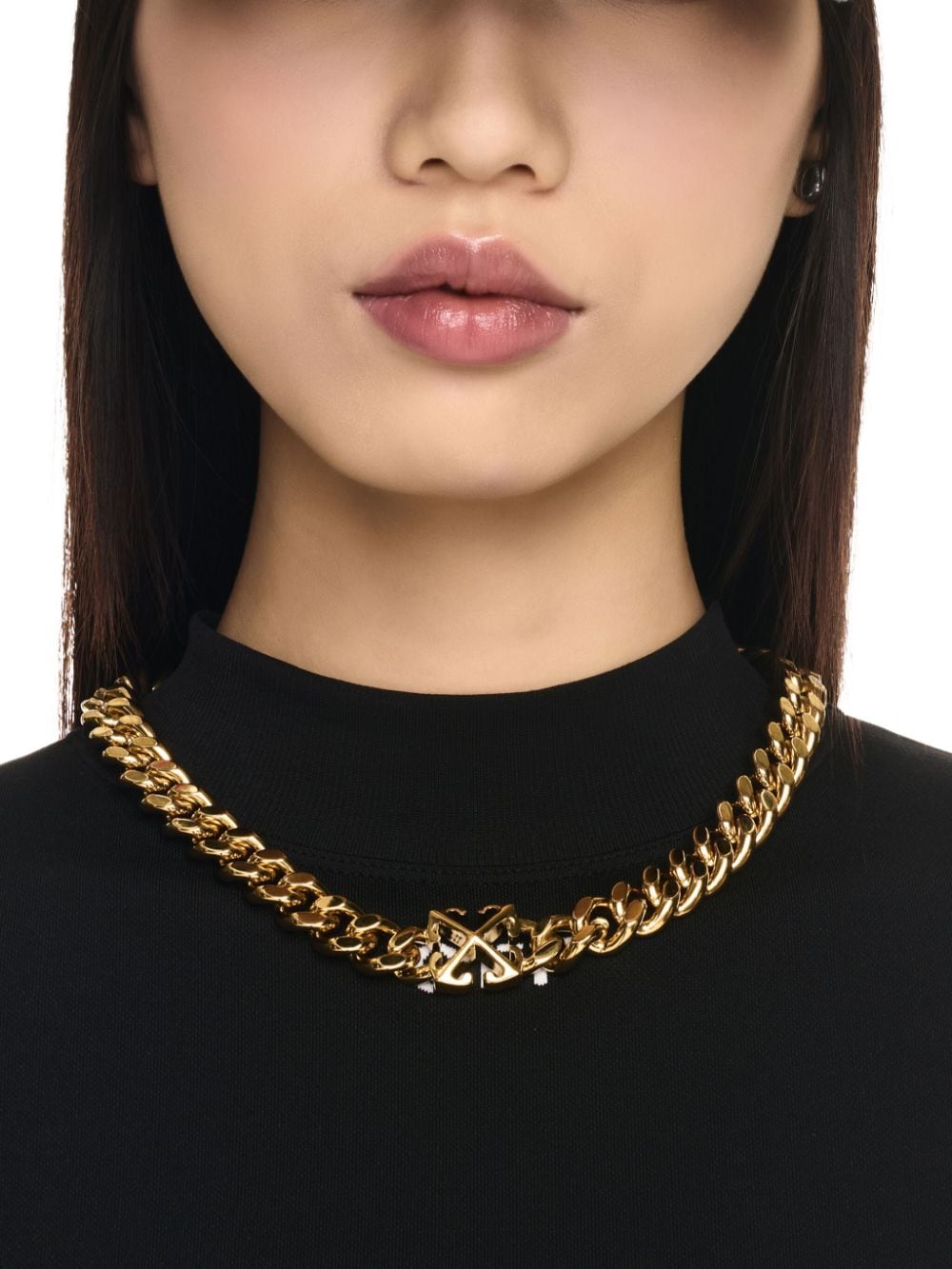 Arrows chain necklace OWOB13HF24MET0017600 GOLD OFF-WHITE 