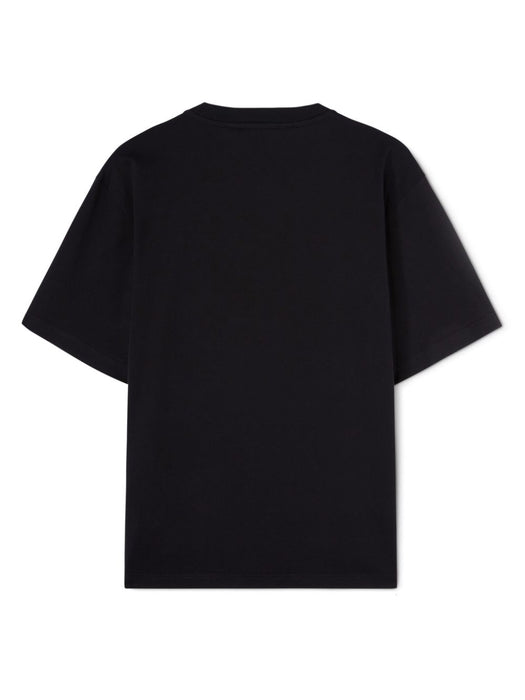 printed cotton T-shirt PMAA089C99JER0031001 BLACK WHITE PALM ANGELS 