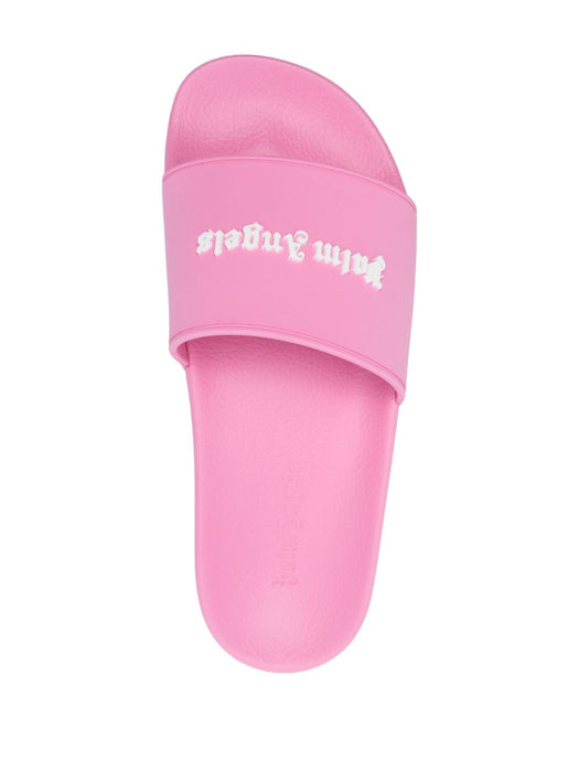 Classic Logo pool slides PWIC010F24MAT0016868 FUCHSIA FL PALM ANGELS 