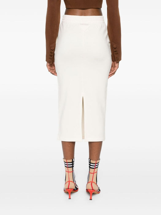 triangle-logo jersey midi skirt 131104 S OOO 15EZF0018 PRADA 