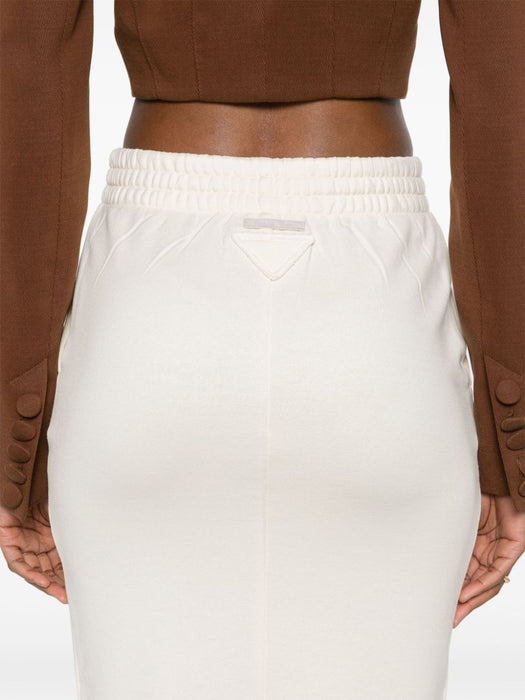 triangle-logo jersey midi skirt 131104 S OOO 15EZF0018 PRADA 
