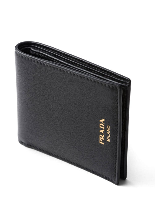 logo-stamp bi-fold leather wallet<BR/> 2MO513 2CYSF0002 PRADA 