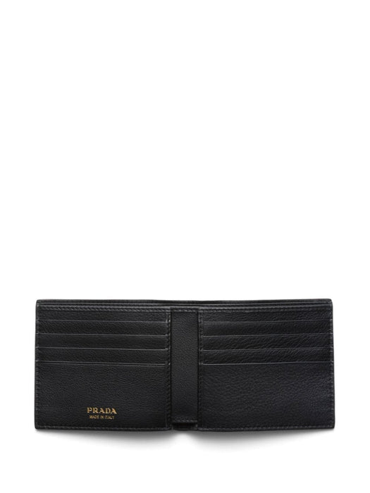 logo-stamp bi-fold leather wallet<BR/> 2MO513 2CYSF0002 PRADA 