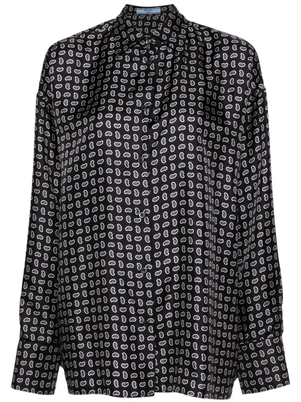 paisley-print silk shirt P415H S OOO 15GGF0008 PRADA 