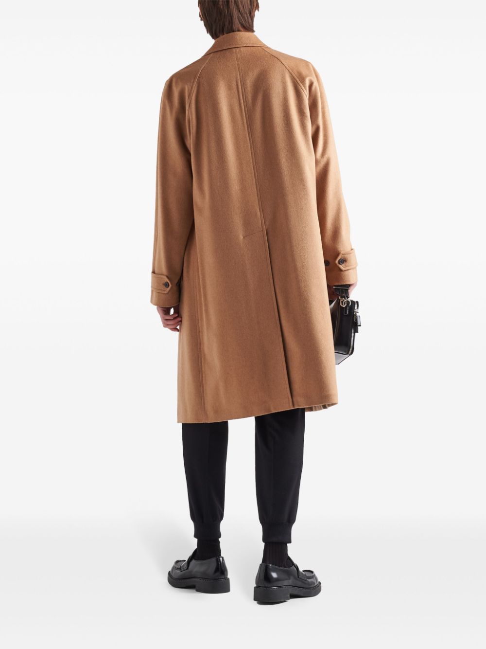 single-breasted midi coat SGC054 S 222 165F0040 PRADA 