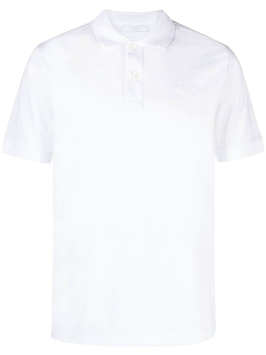 triangle-logo cotton polo shirt UJN444 S WEO XGSF0009 PRADA 