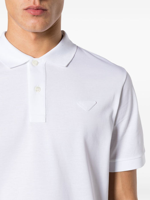 triangle-logo cotton polo shirt UJN444 S WEO XGSF0009 PRADA 