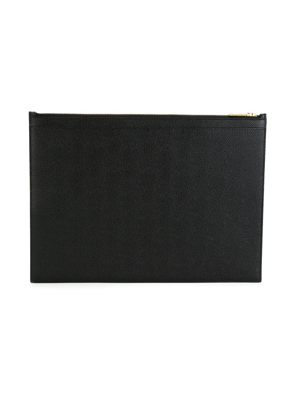 logo-stamp leather document holder MAC021L 00198001 THOM BROWNE 