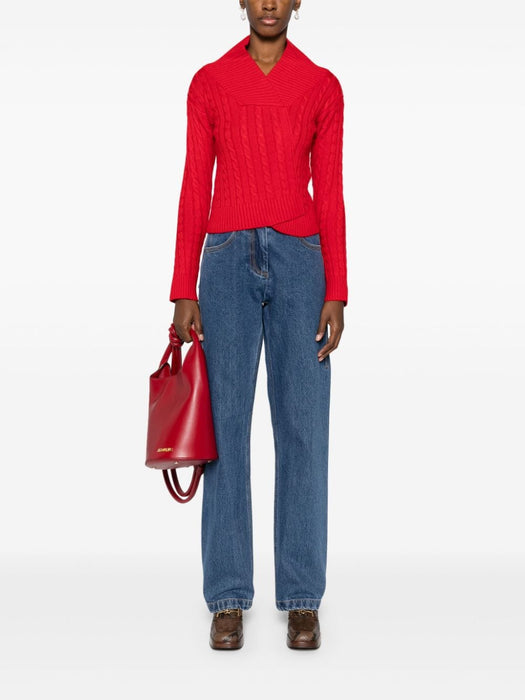 cable-knit merino jumper 1324KJU005585A 7490 VICTORIA BECKHAM 