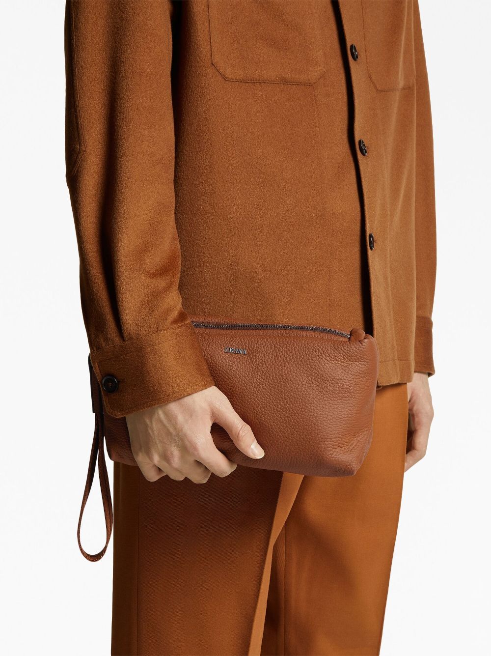 logo-plaque leather clutch bag RLHCVM-E1848Z VSI ZEGNA 