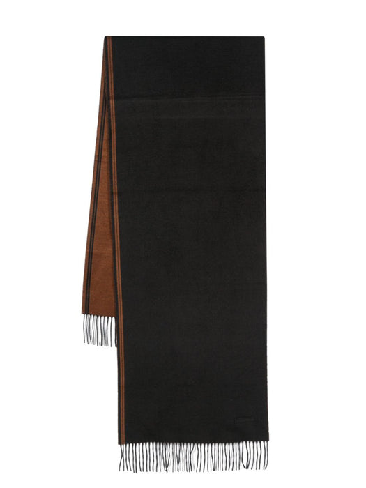 fringed silk scarf RZ8L21SA8-24B BK1 ZEGNA 