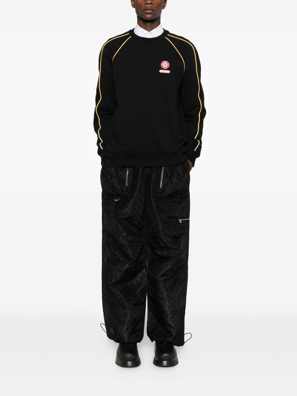 logo-appliqué sweatshirt M-AW25-JTP-437-01 BLACK CASABLANCA 