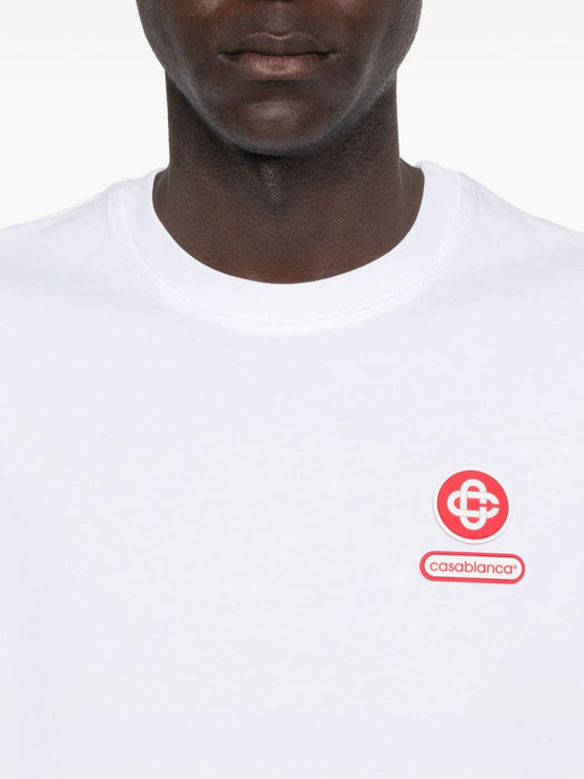 Logo Patch Short Sleeve T-Shirt M-AW25-JTS-044-04 CASABLANCA CASABLANCA 