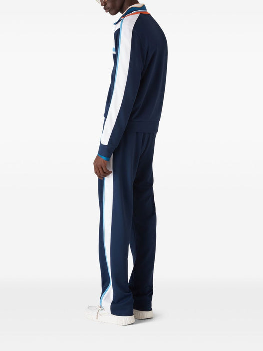 panelled zip-up jacket MPF25-JTP-391-01 NAVY / WHITE CASABLANCA 