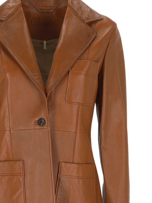 patch-pocket leather jacket 25ACV33204 244 CHLOÉ 