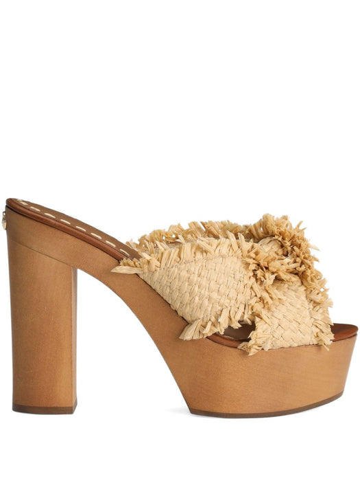 130mm frayed-detail sandals CZ0325 AM4418W058 DOLCE & GABBANA 