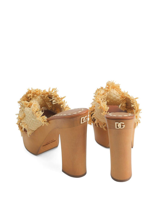 130mm frayed-detail sandals CZ0325 AM4418W058 DOLCE & GABBANA 
