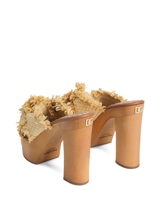 130mm frayed-detail sandals CZ0325 AM4418W058 DOLCE & GABBANA 