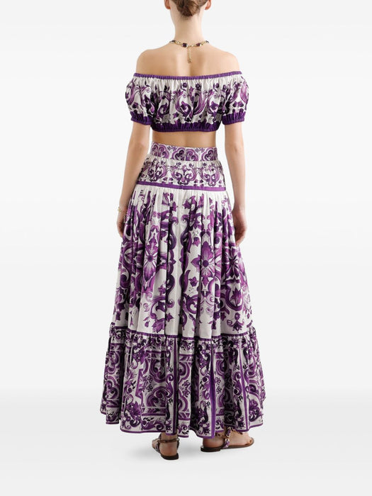 Majolica-print maxi skirt F4CX0T HH5EWIP3TN DOLCE & GABBANA 